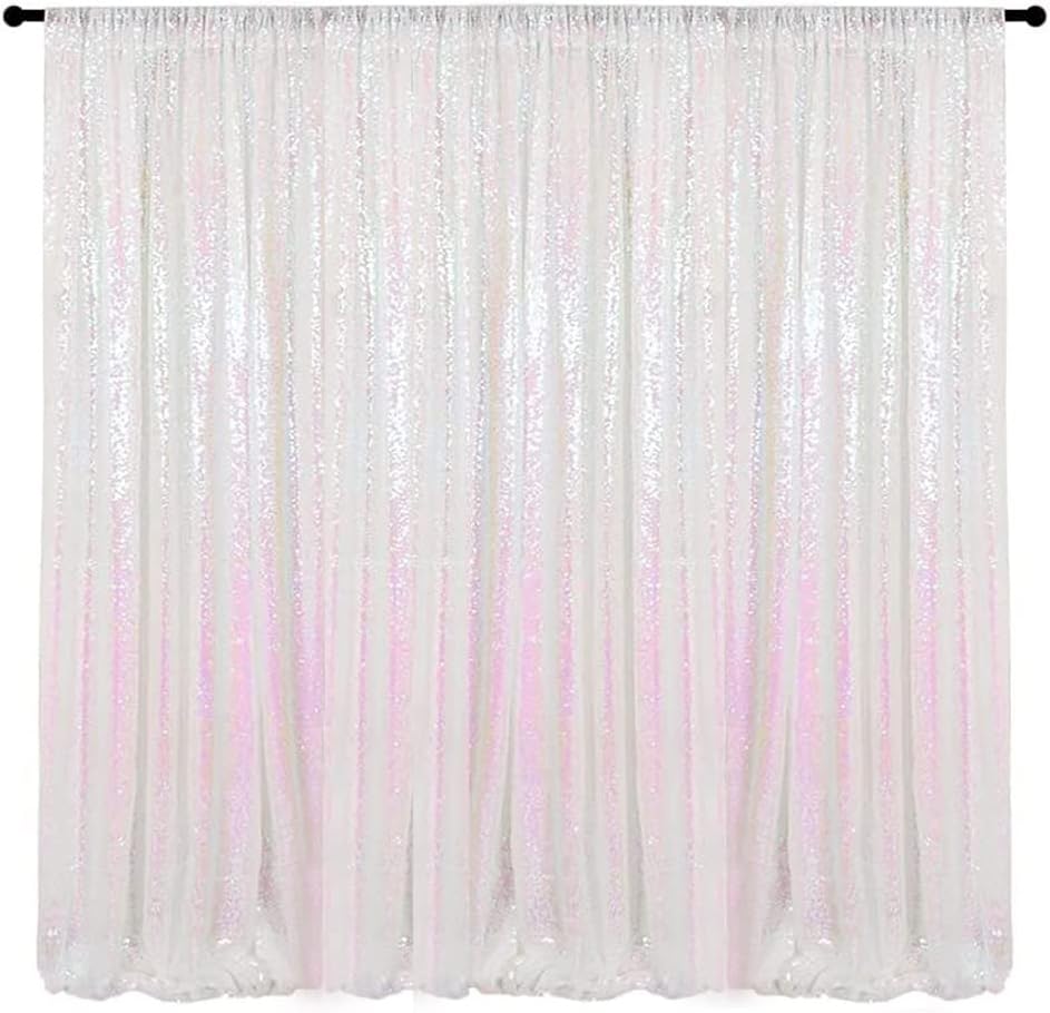 Shimmery iridescent mermaid style sequin backdrop